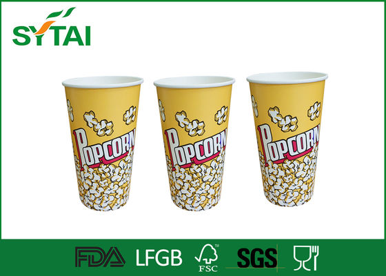 Personalized Recyclable Food Packaging Custom Popcorn Bucket , Small Popcorn Boxes
